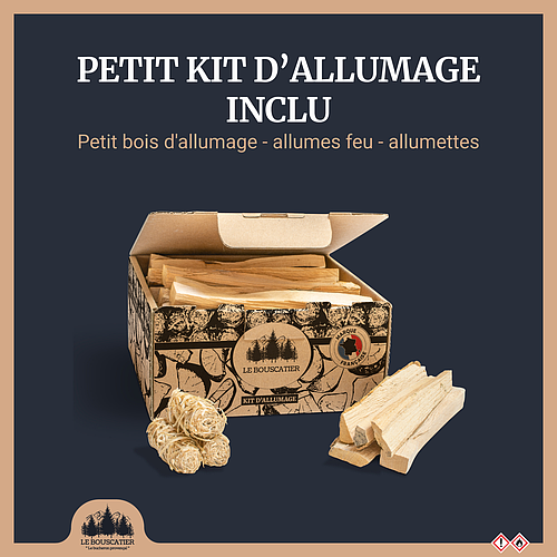 Lou Bouscarian - Brasero plancha avec Rangement bûches en acier corten- Grille et stop food inclus