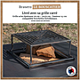 Lou Bouscarian - Brasero plancha avec Rangement bûches en acier corten- Grille et stop food inclus