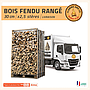 Box bois fendu 30cm 2m3 livré