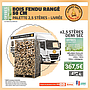 BOX de bois fendu 50cm 2m3 livrée
