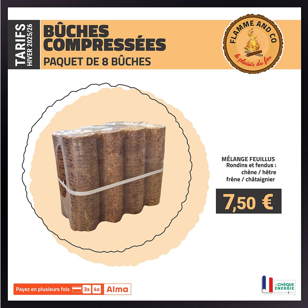 Bûche compressée de jour à l'unité 15kgs