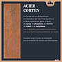 Lou pitchoun - Brasero plancha en acier corten - grille et stop food inclus