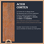 Lou Bouscarian - Brasero plancha avec Rangement bûches en acier corten- Grille et stop food inclus