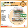 72 sacs granulés Piveteau stockés 10 mois